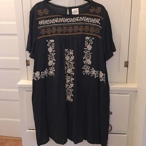 Embroidered mini dress